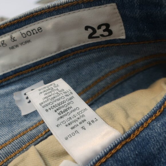 Womens Rag & Bone Harper Blue Rolled Cuff Nina High Rise Shorts 23 COLOR: HARPER - Picture 8 of 8